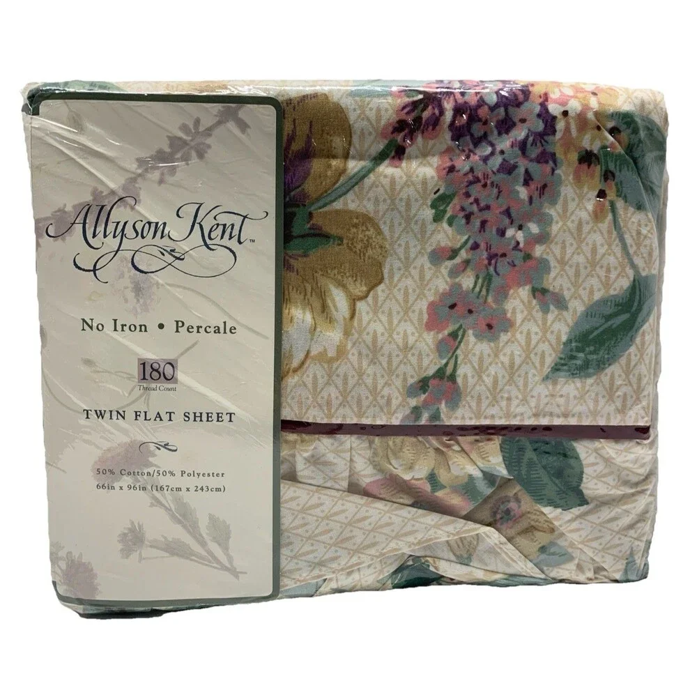 Allyson Kent 1995 Twin Flat Sheet 180 Thread Count Chatham Floral